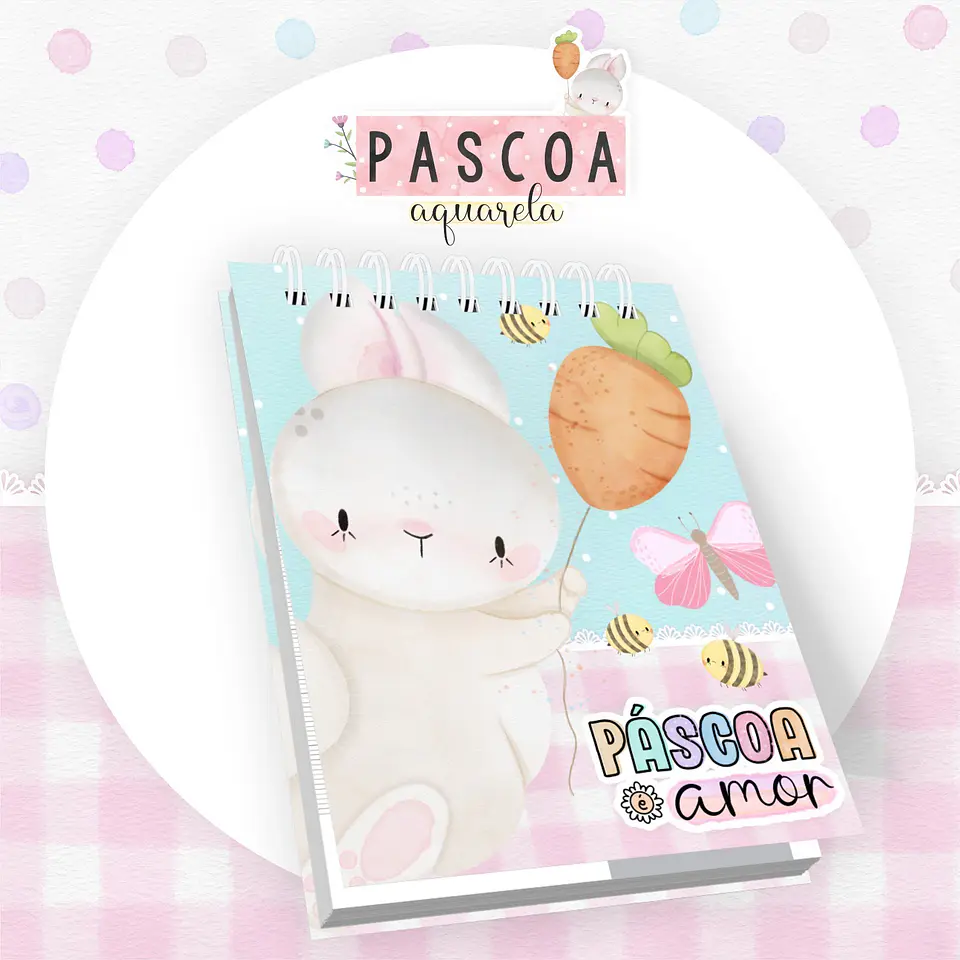Kit Digital Páscoa Aquarela em Jpg 9
