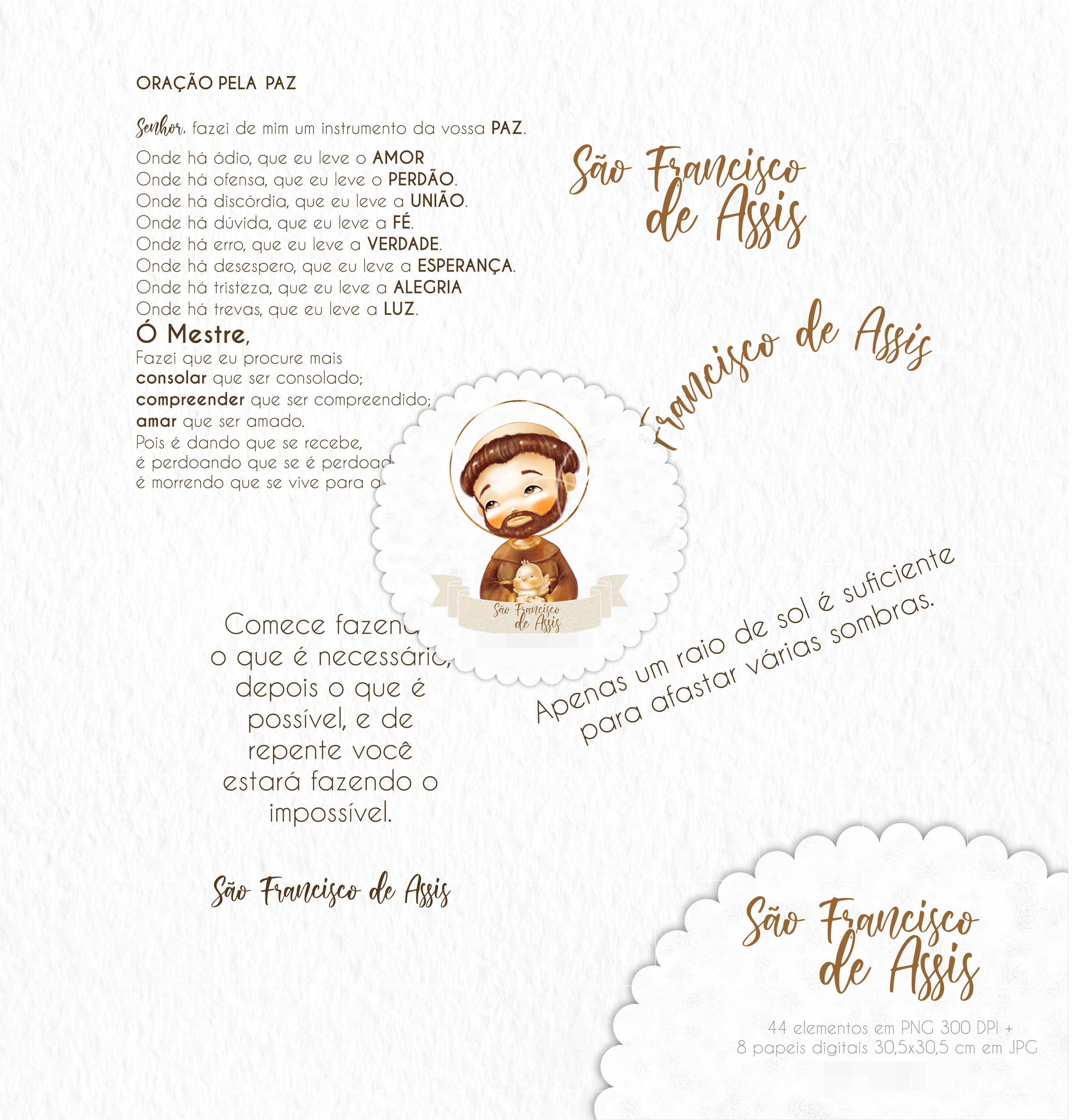 Kit Digital Santinhos Aquarelados V2 em Png  19