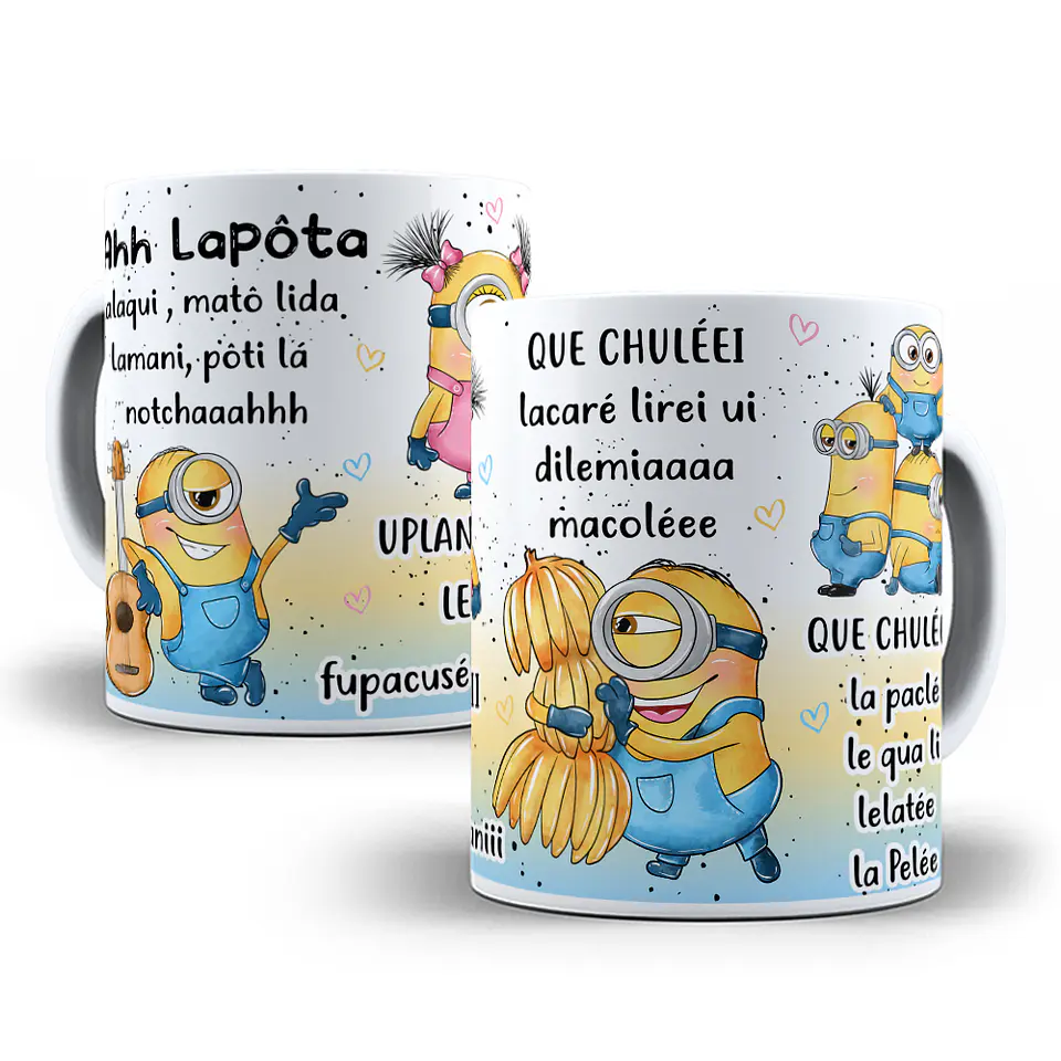 7 Artes Caneca Minions Editável em Corel Draw 3