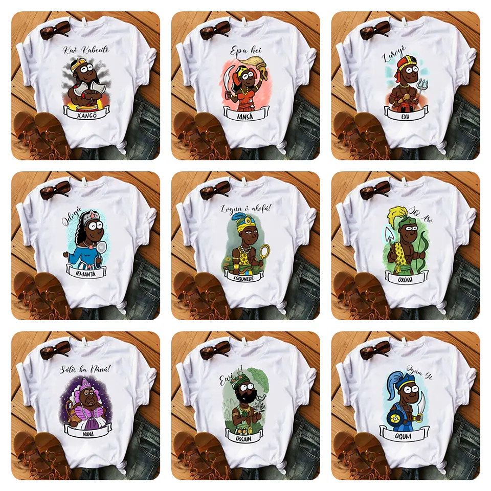 24 Artes Caneca e Camisa Orixás Editável em Corel Draw 2