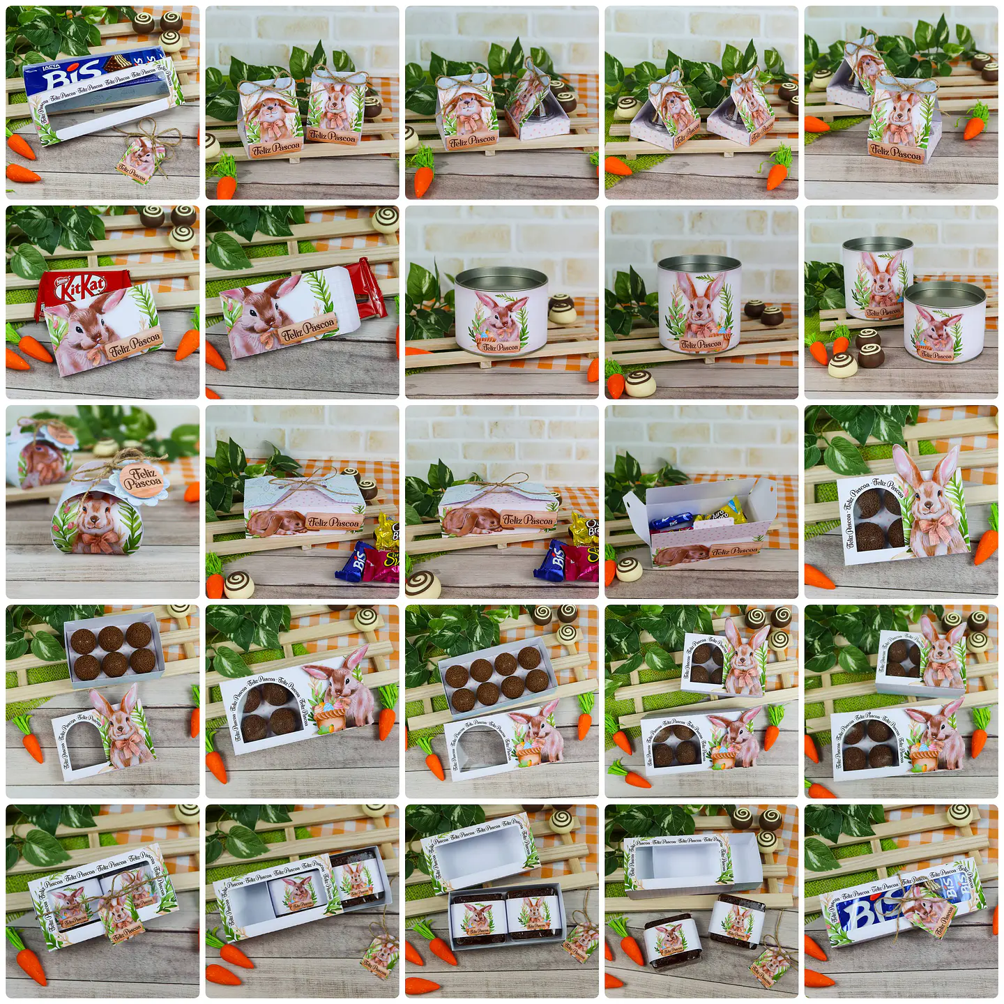 Arquivo de Corte Caixinhas Pascoa em Pdf 1