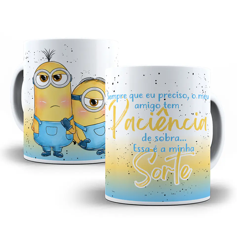 7 Artes Caneca Minions Editável em Corel Draw 4