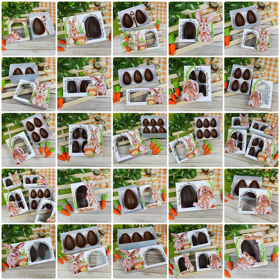 Arquivo de Corte Caixinhas Pascoa em Pdf 2