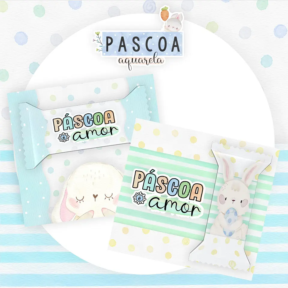 Kit Digital Páscoa Aquarela em Jpg 11