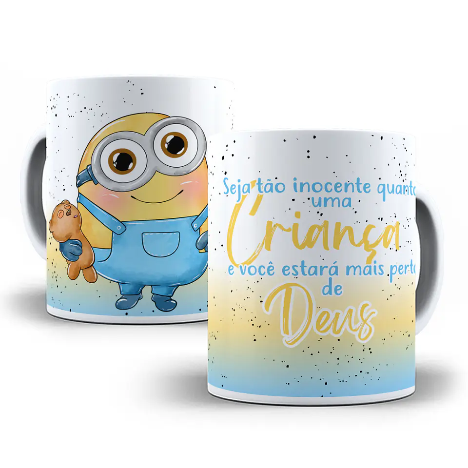 7 Artes Caneca Minions Editável em Corel Draw 5