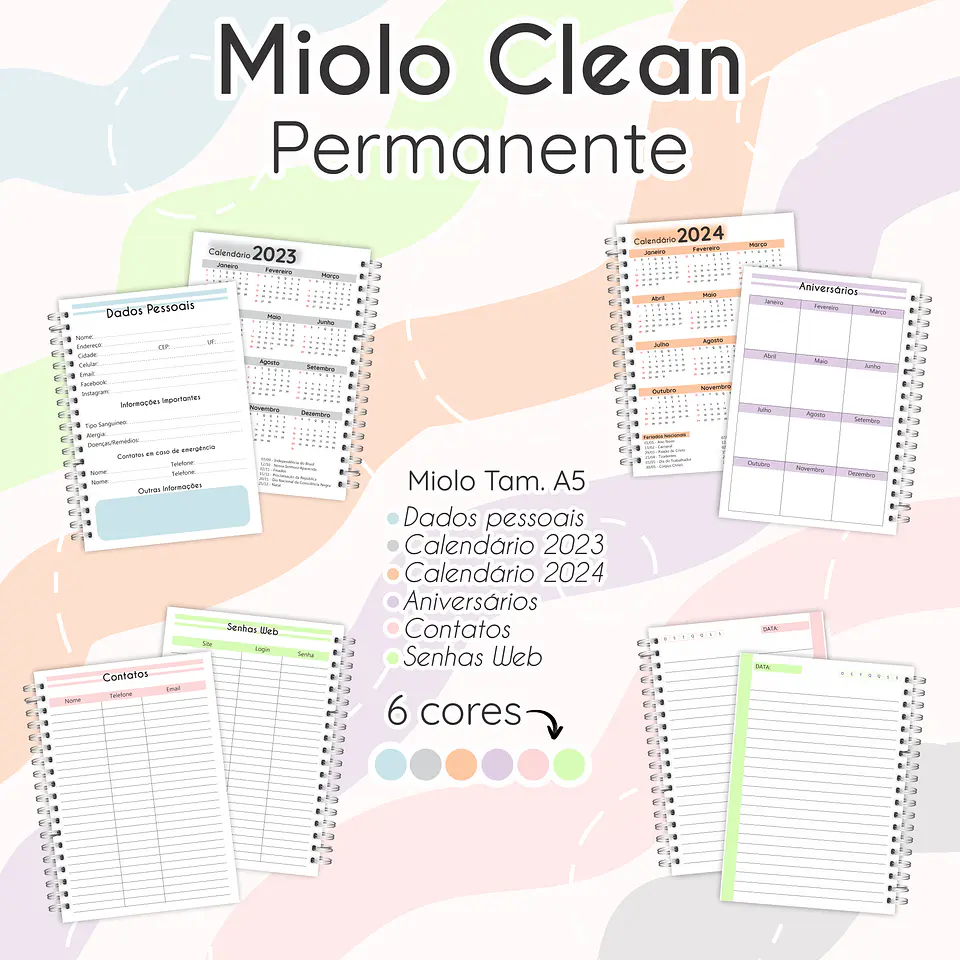 Arquivo Agenda Miolo Clean Permanente em Pdf 1
