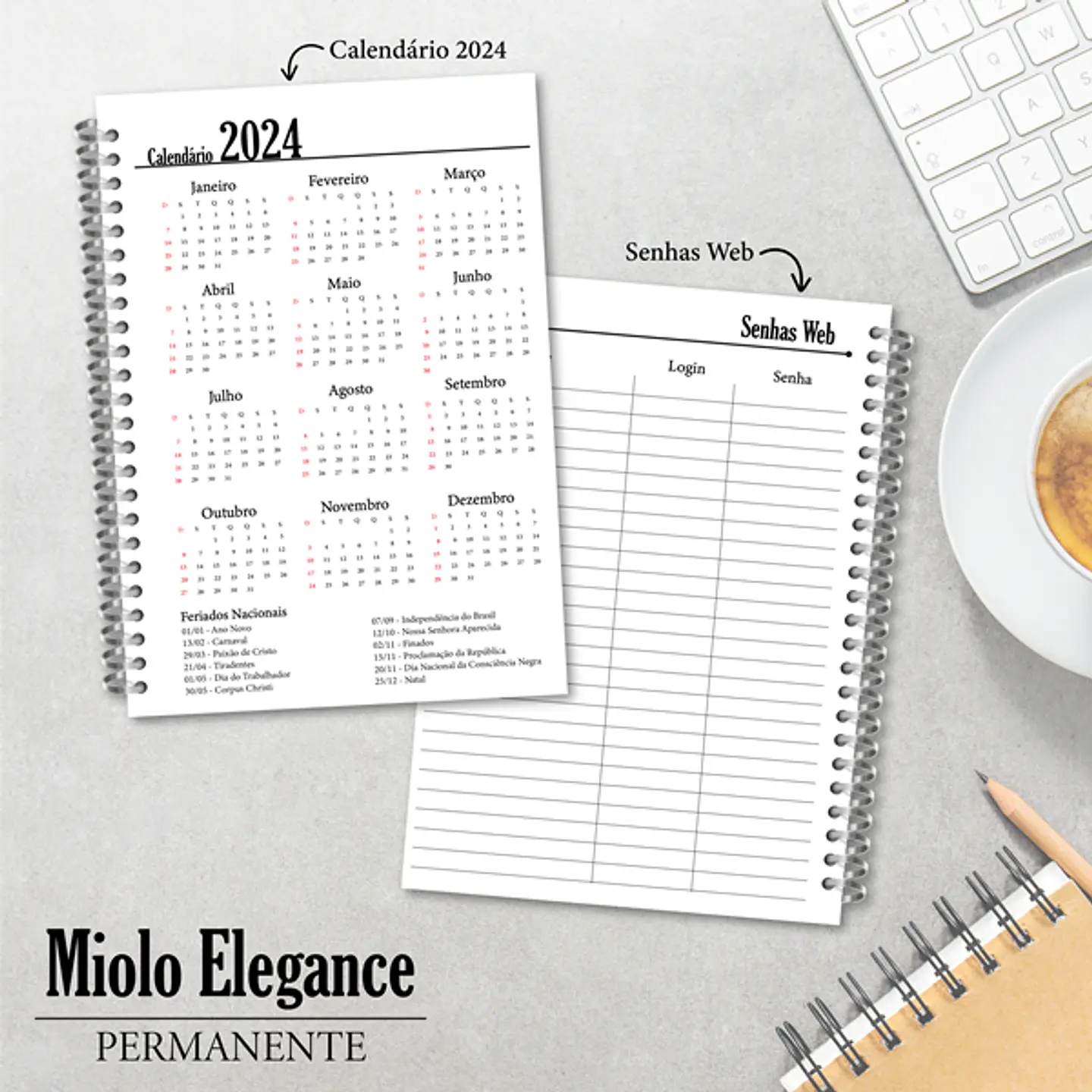 Arquivo Agenda Miolo Elegance Permanente em Pdf  4