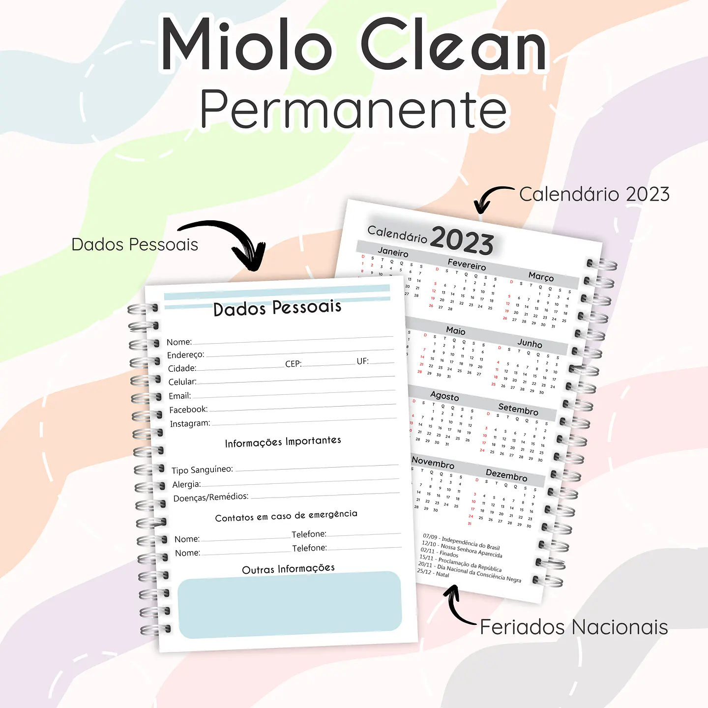 Arquivo Agenda Miolo Clean Permanente em Pdf 5