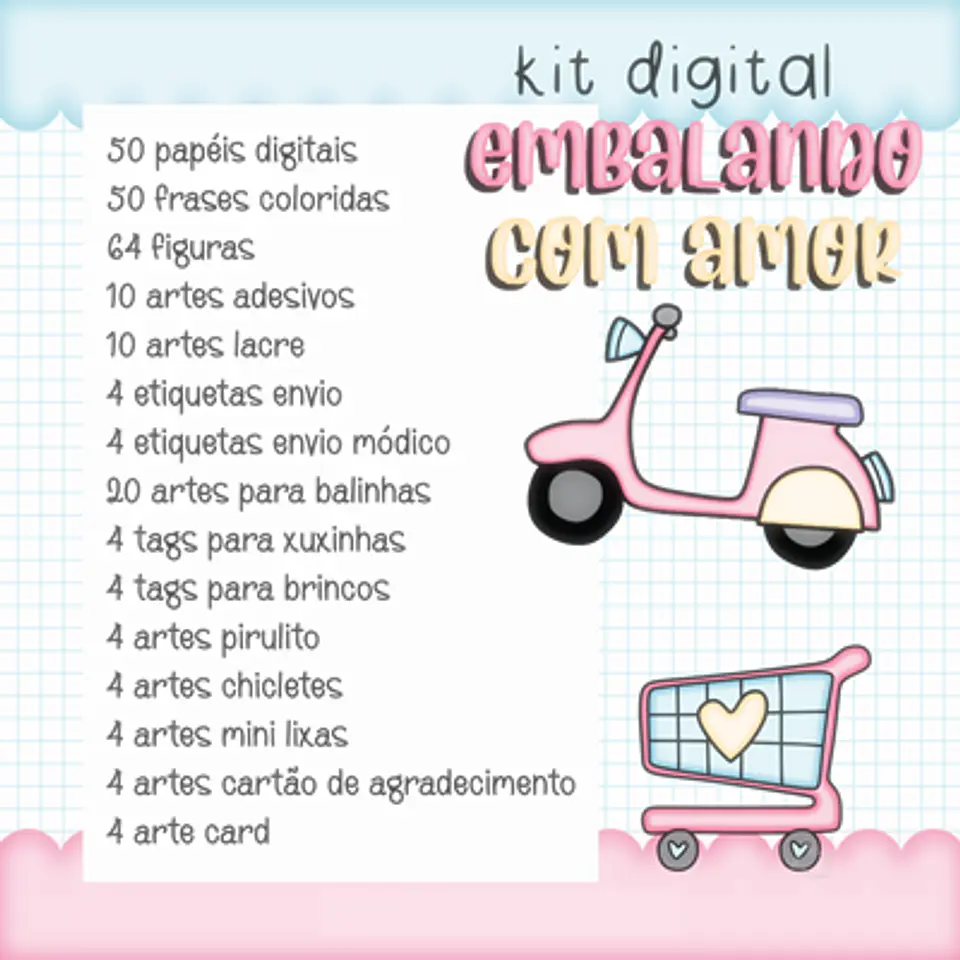 Kit Digital Embalagem Enviando com Amor em Png 2