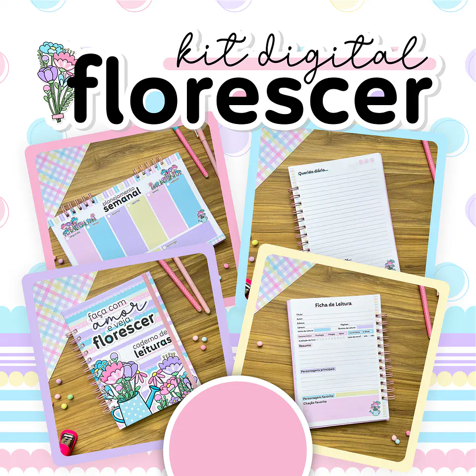 Kit Digital Florescer em Png 1