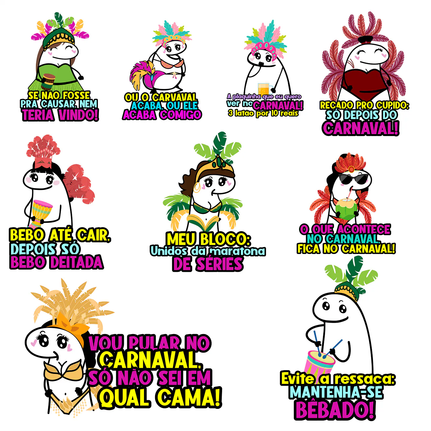 Kit Digital Flork Carnaval em Png 2