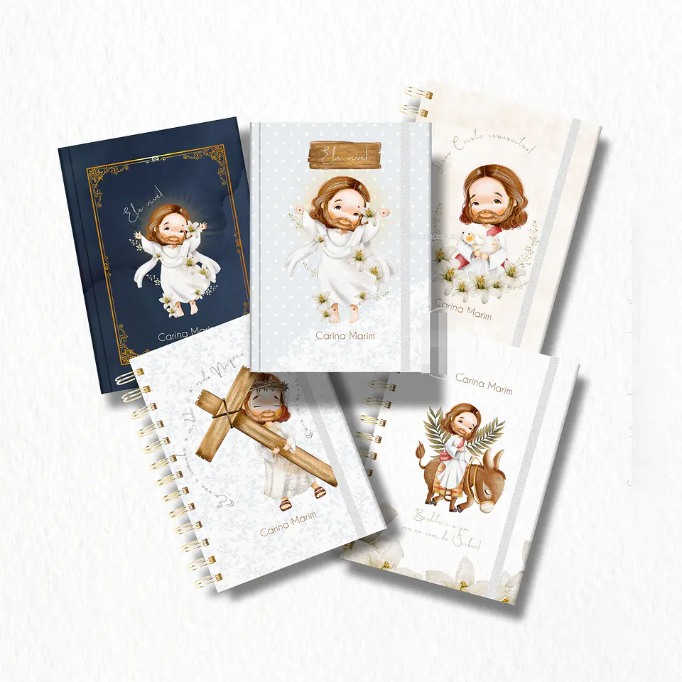 Kit Digital Pascoa Cristã Aquarela em Png 7