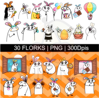 Kit Digital Flork Páscoa em Png  2