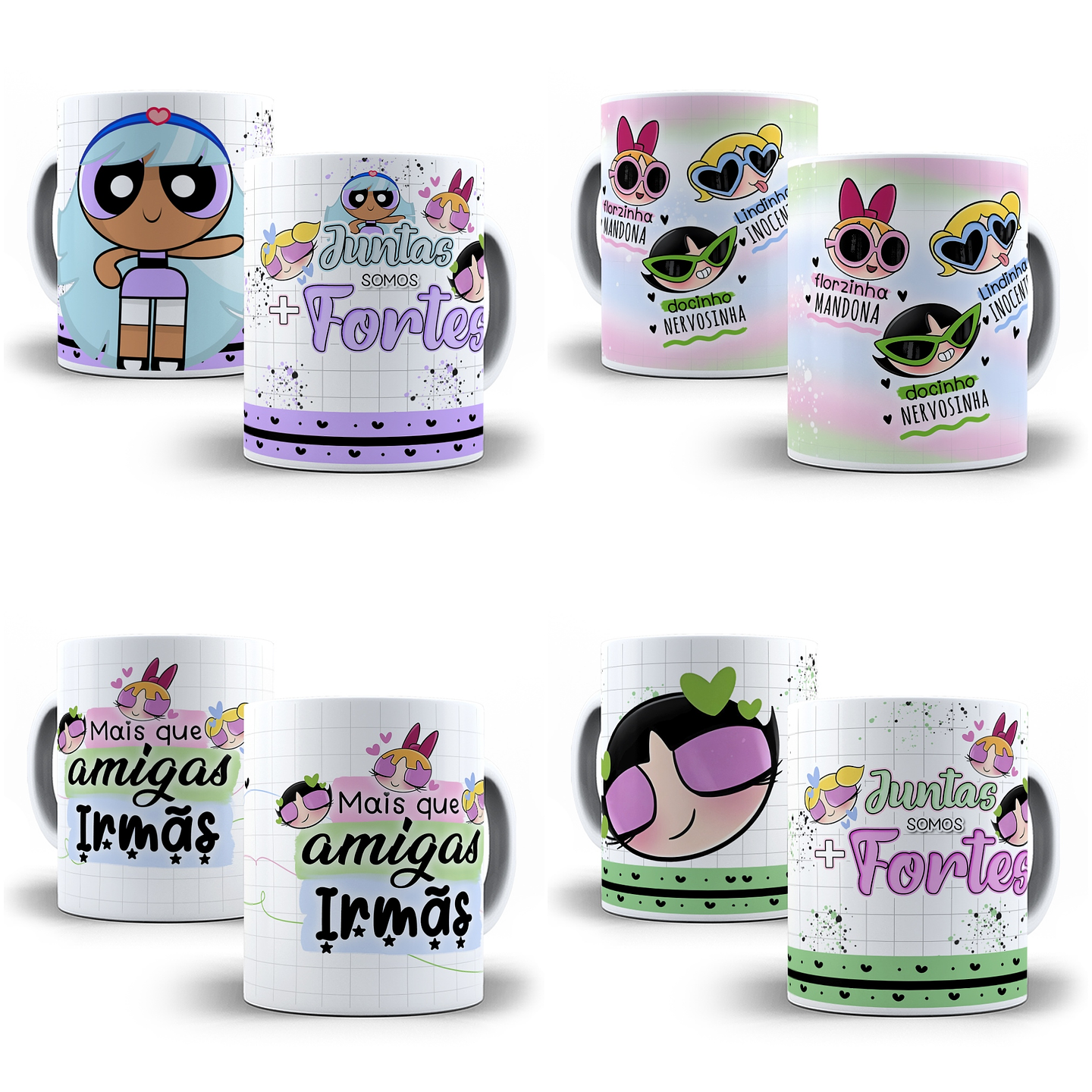 8 Artes para Caneca Meninas Super Poderosas Arquivos em Jpg  2