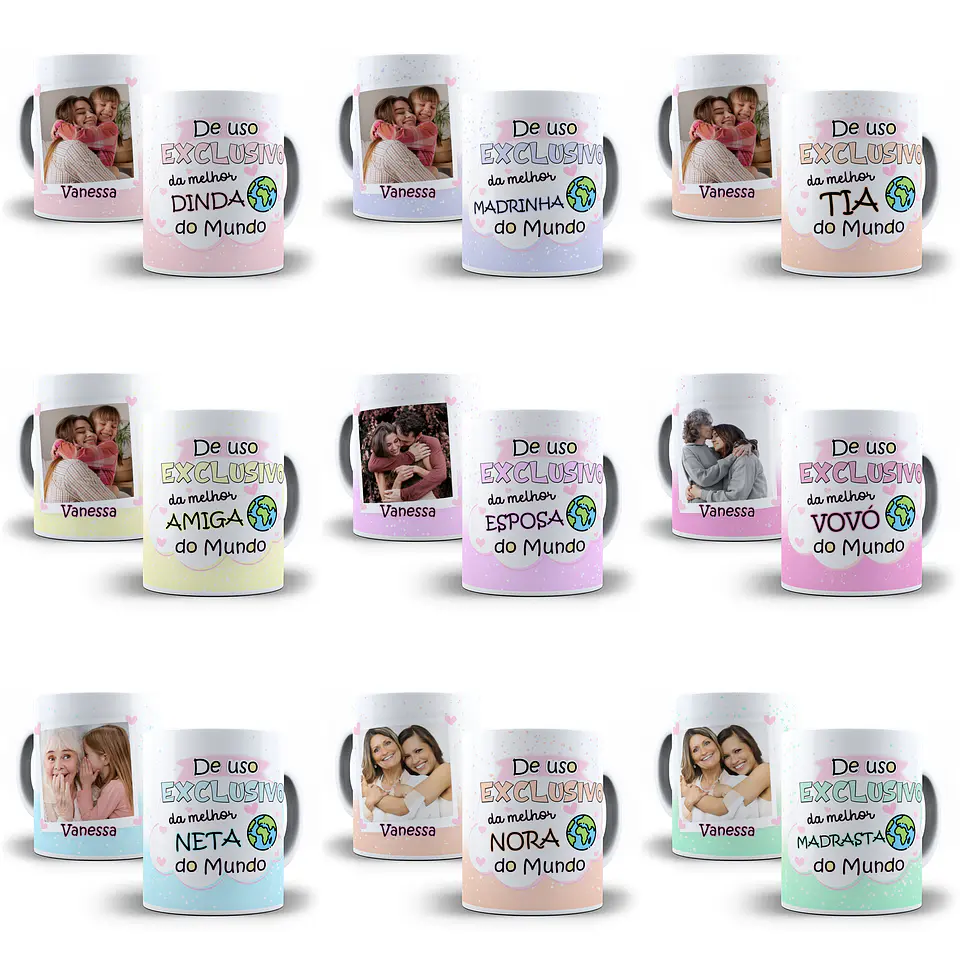 36 Artes para Caneca Família Melhor do Mundo em CorelDraw  1