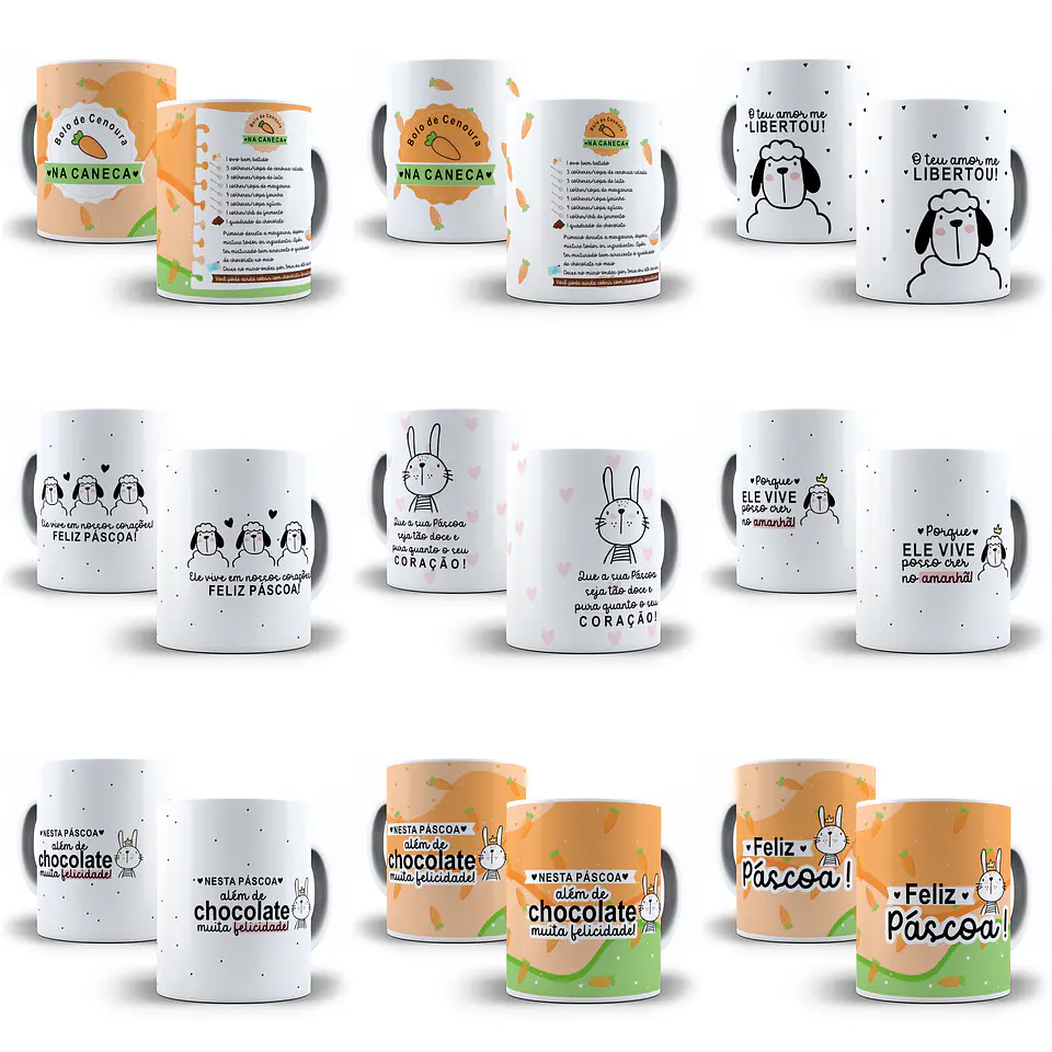 20 Artes para Caneca Páscoa em Jpg 1