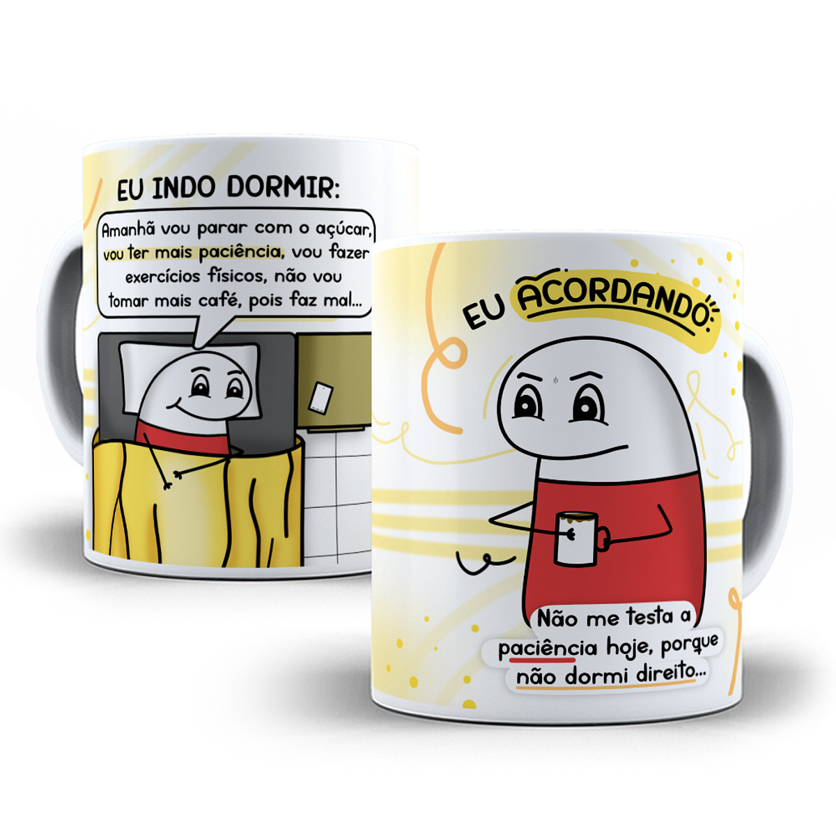 Caneca Flork Meme Tomá um Café eu Vou