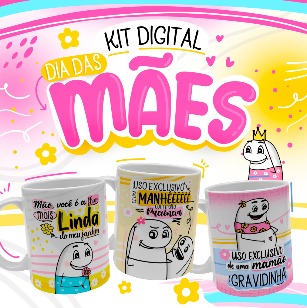 58 Artes para Caneca Flork Dia das Mães em Jpg