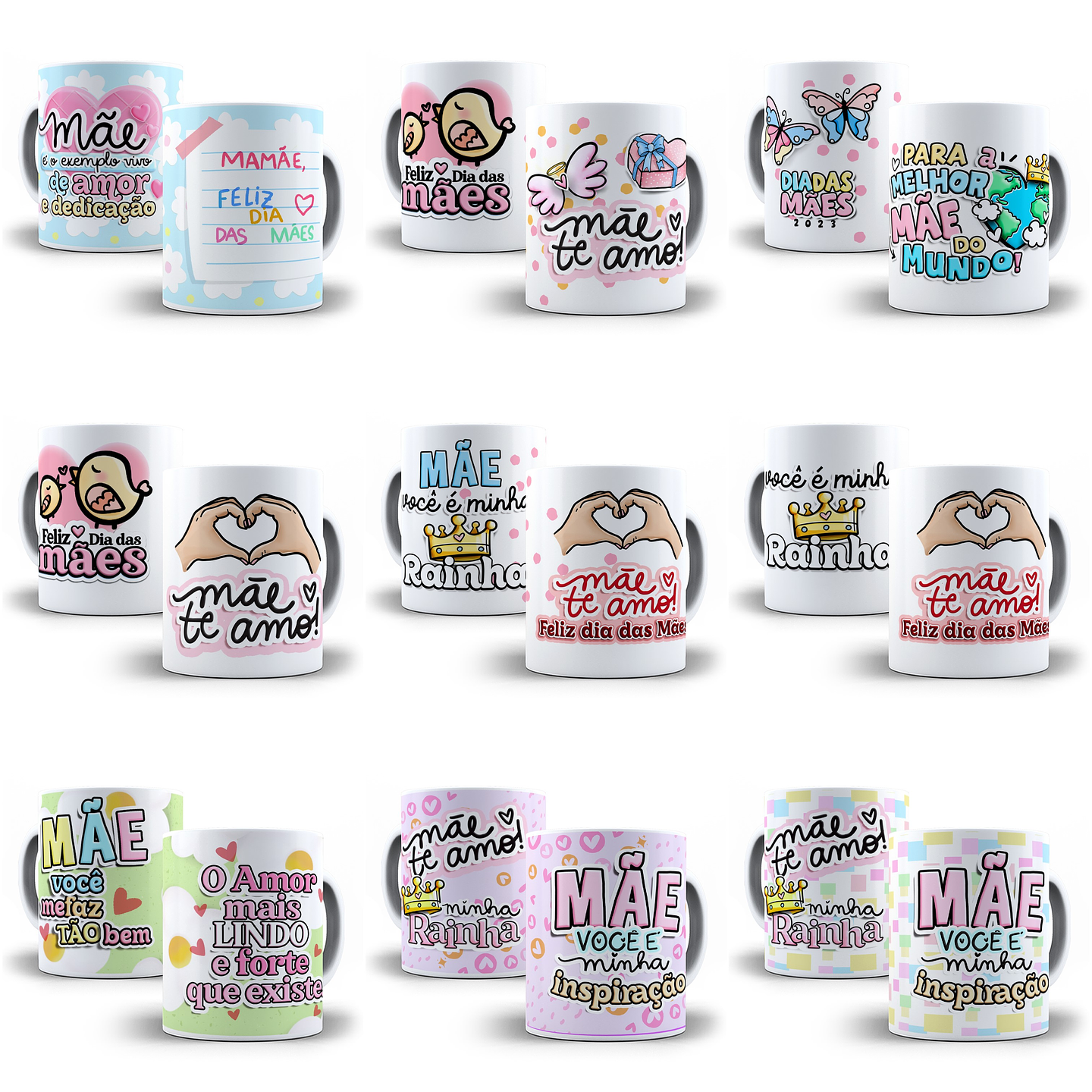 44 Artes Caneca Dia das Mães Arquivos Jpg + Mockups  4