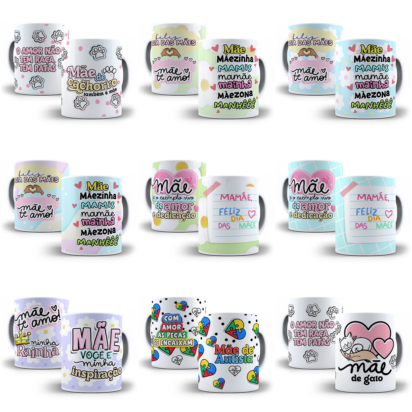 44 Artes Caneca Dia das Mães Arquivos Jpg + Mockups  5