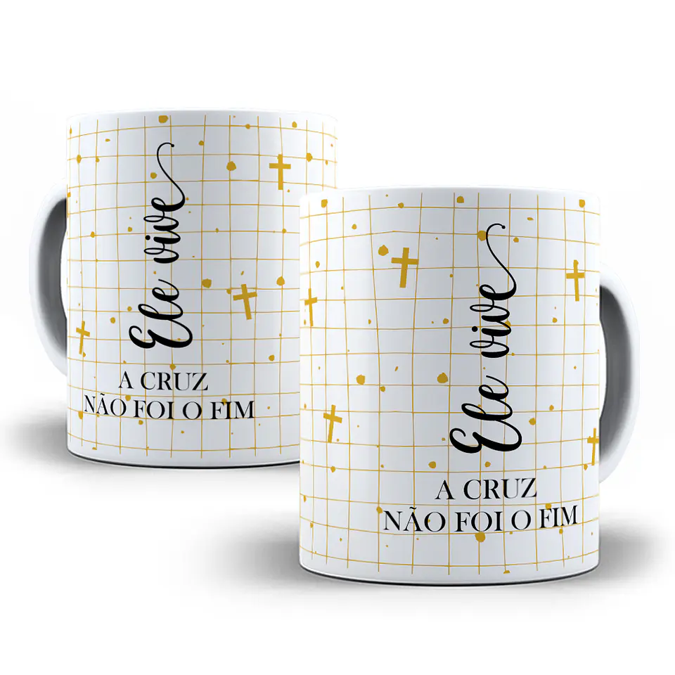 11 Artes para Caneca Ele Vive Pascoa Arquivos em CorelDraw 3