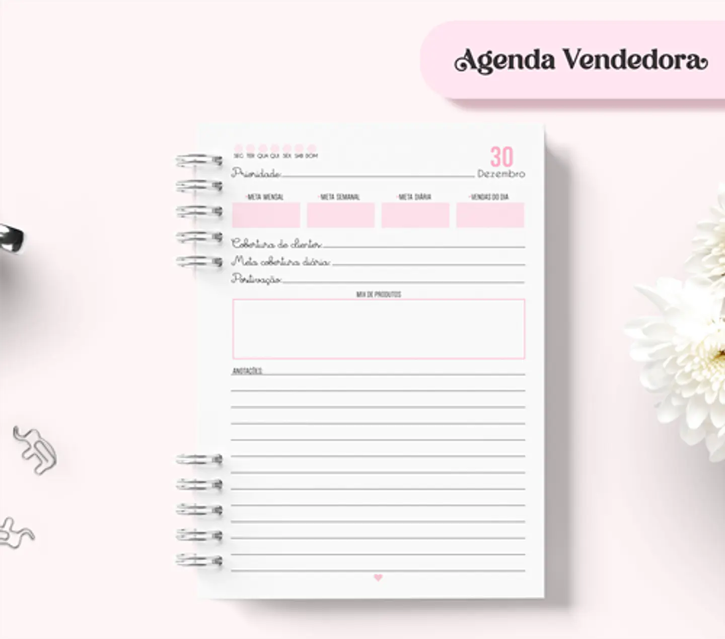 Arquivo Agenda Vendedora Encadernação em Pdf 5