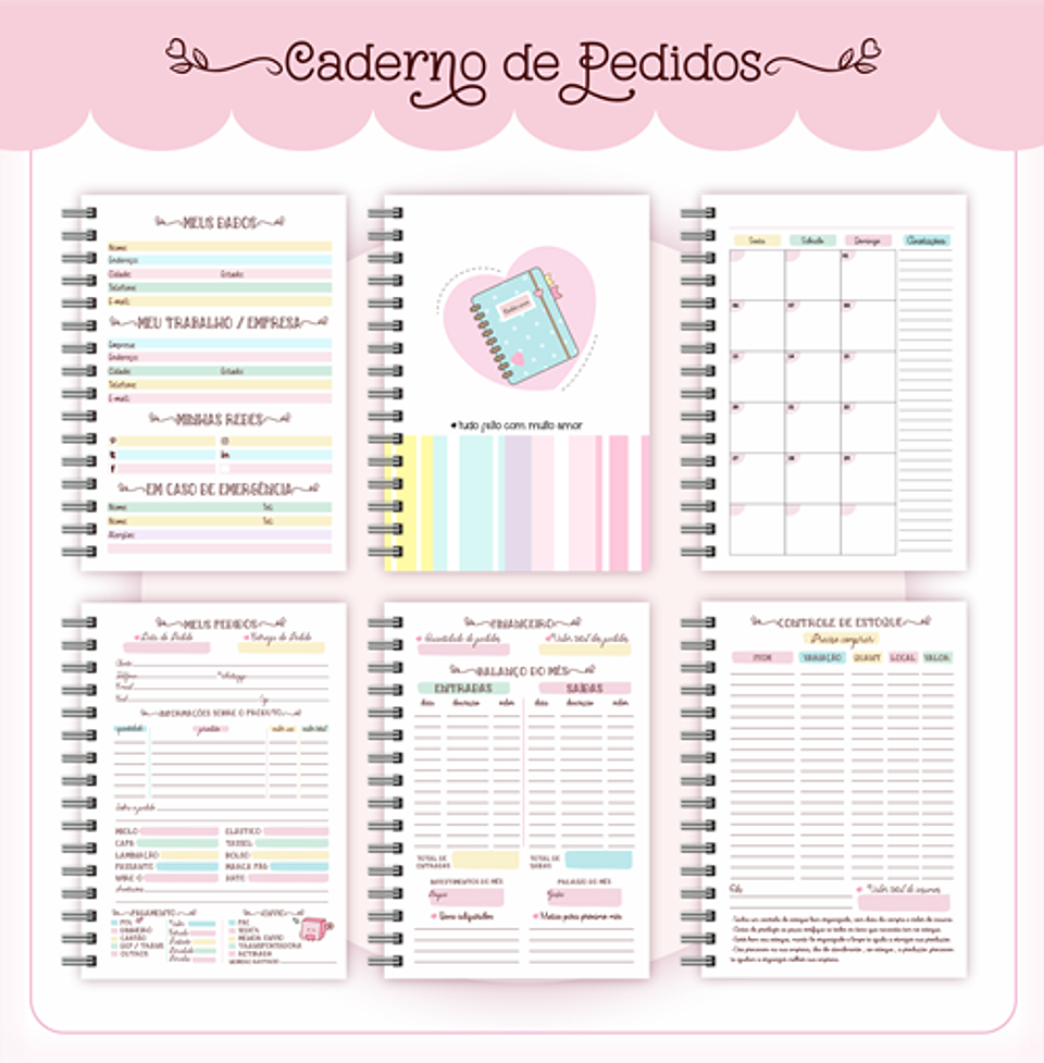 Arquivo Agenda Meus Pedidos Encadernação em Pdf  6