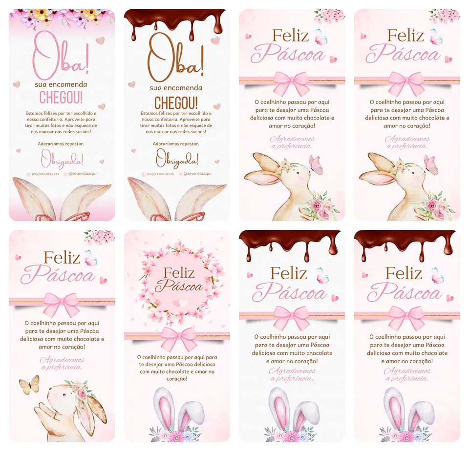 Super Combo Cardápios de Páscoa Templates Editáveis no Canva 12