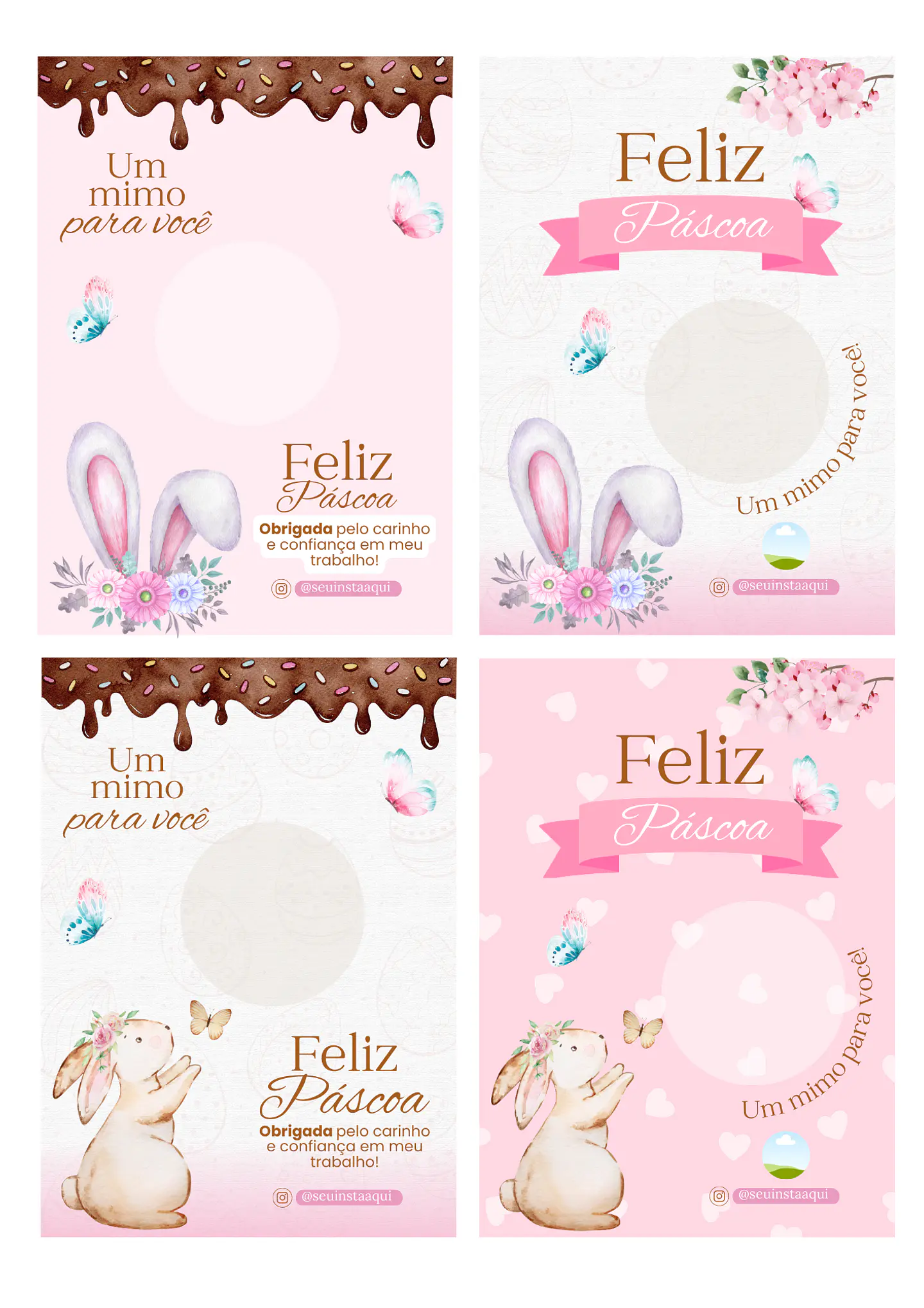 Super Combo Cardápios de Páscoa Templates Editáveis no Canva 13