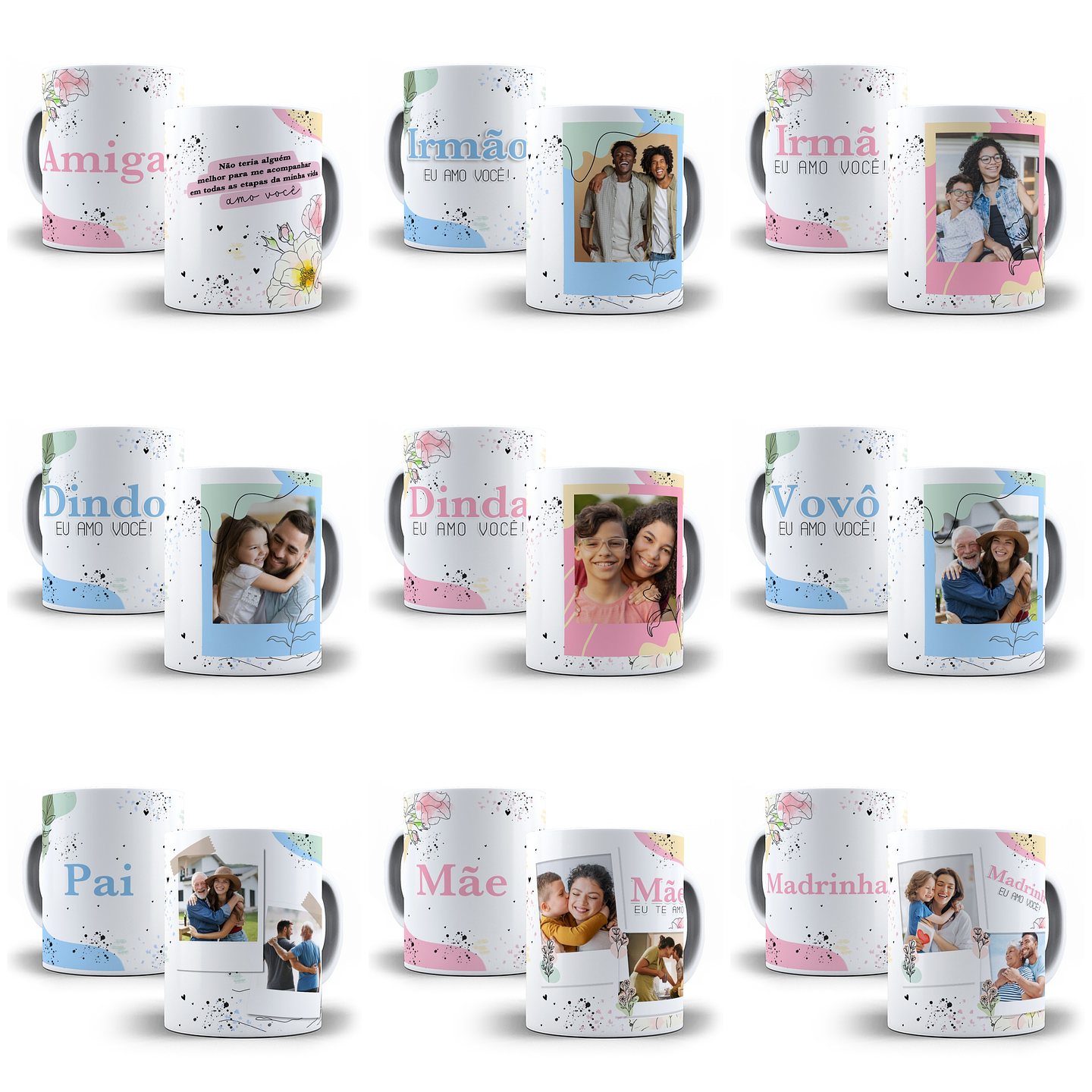 56 Artes para Caneca Família e Dindos Arquivos em Jpg  1