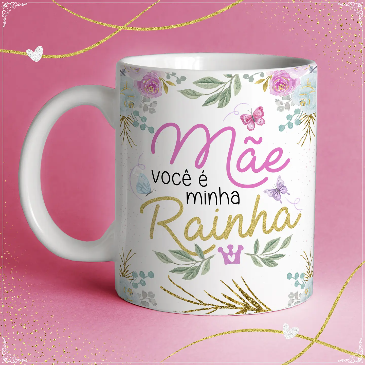Artes para Caneca Floral Alfabeto Dia das Mães em Jpg 3