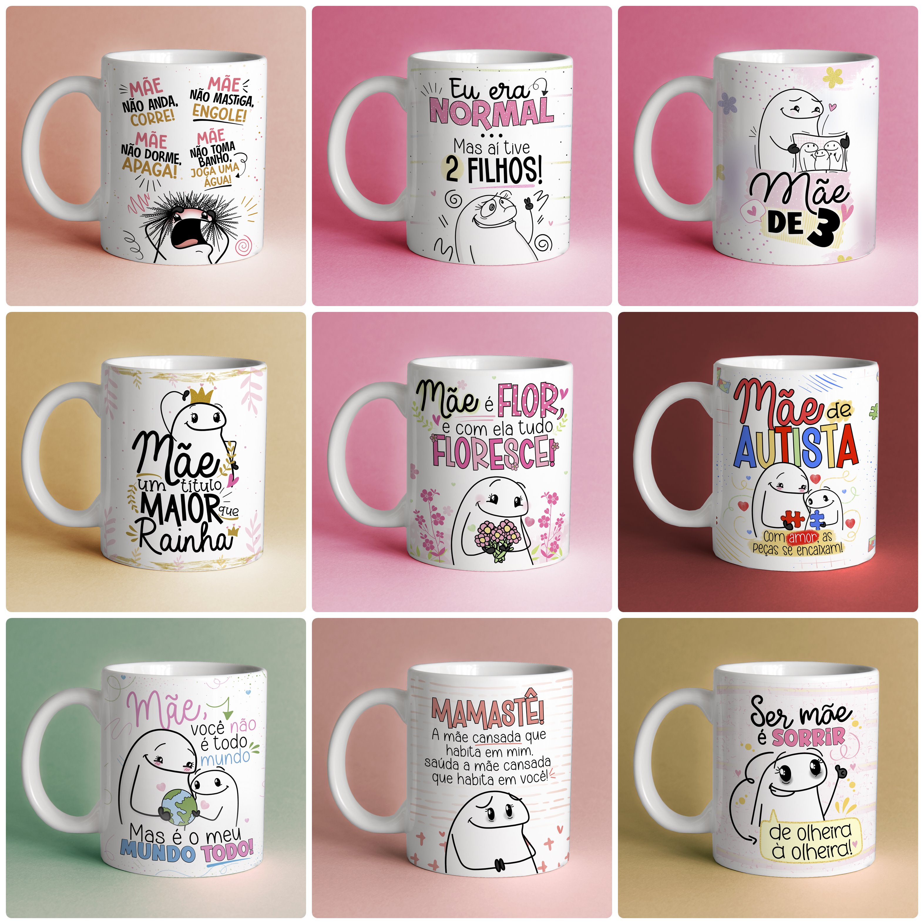 25 Artes para Caneca Flork Dia das Mães 2023 Arquivos Png 2