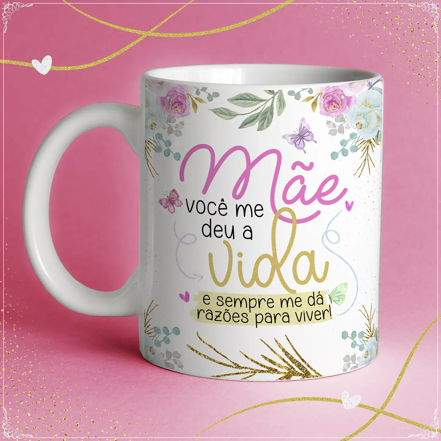 Artes para Caneca Floral Alfabeto Dia das Mães em Jpg 5