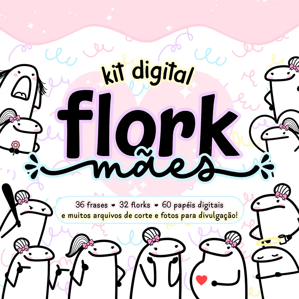 Kit Digital Flork Dia das Mães em Png    1