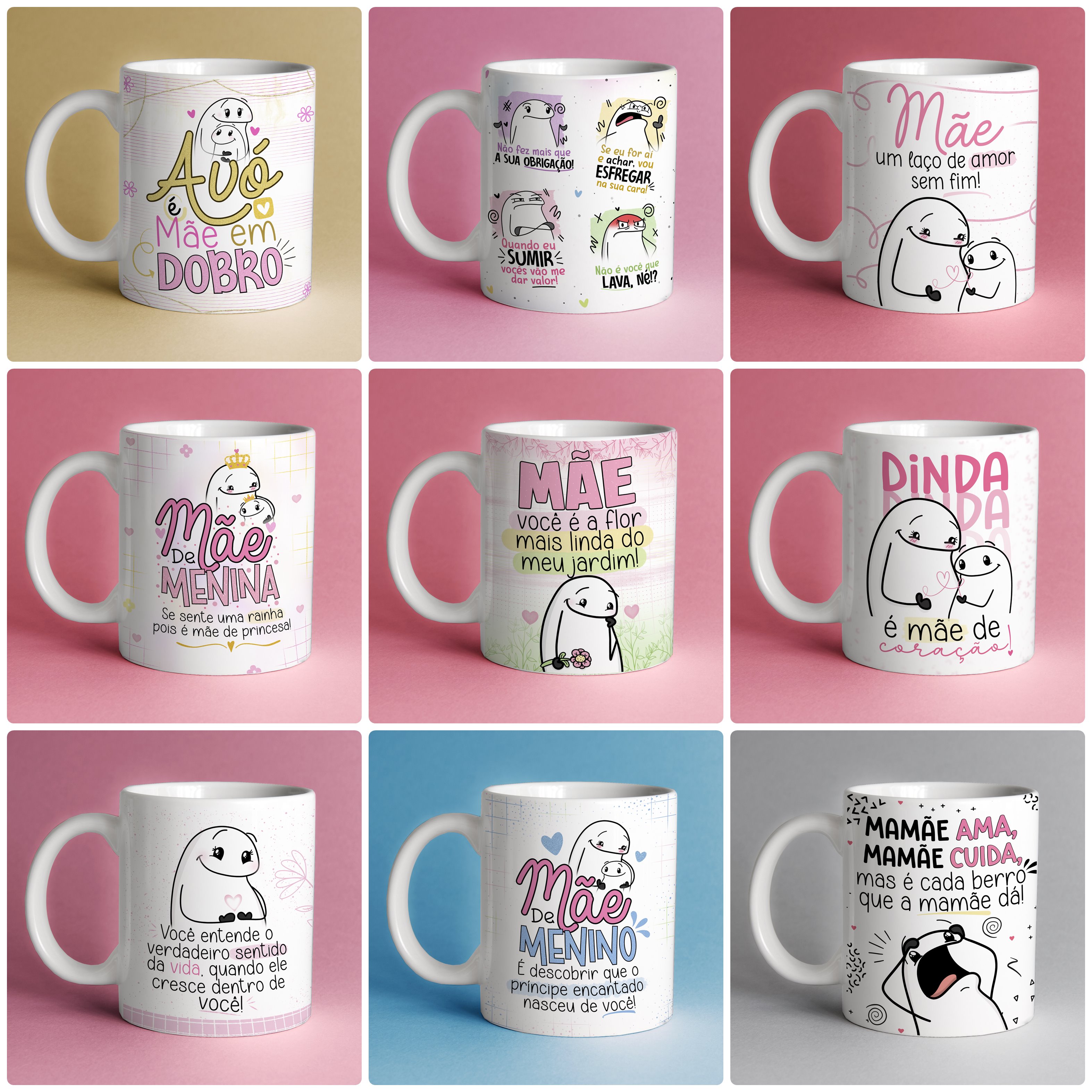 25 Artes para Caneca Flork Dia das Mães 2023 Arquivos Png 8