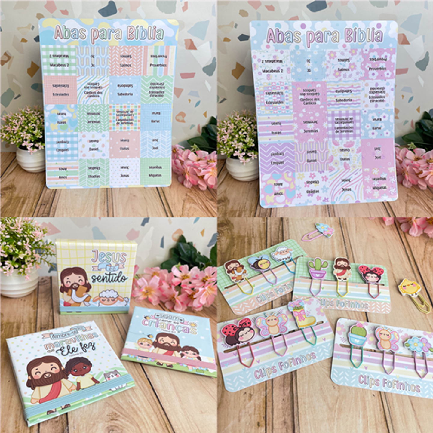 Kit Digital Versículos Fofinhos 3 em Png 9
