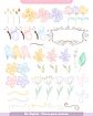 Kit Digital Flores Dia das Mães em Aquarela em Png - Thumbnail 4