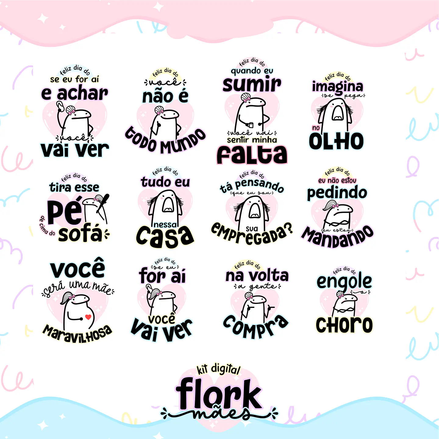 Kit Digital Flork Dia das Mães em Png    3