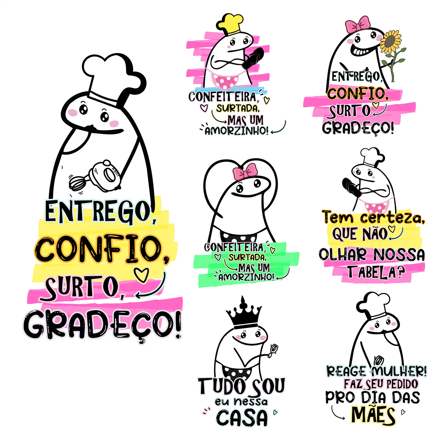 Kit Digital Flork Dia das Mães Confeiteiras em Png   4