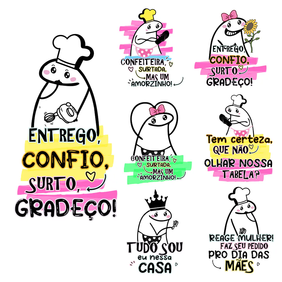 Kit Digital Flork Dia das Mães Confeiteiras em Png   4