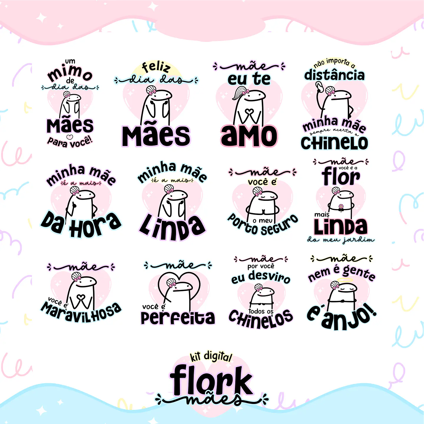 Kit Digital Flork Dia das Mães em Png    4