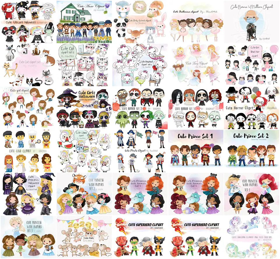 Mega Pacotão Aquarelados Temas diversos em Png 4