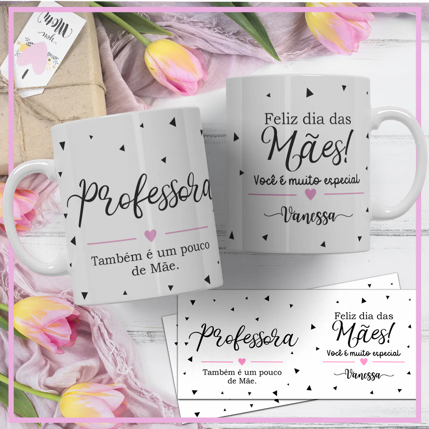 12  Artes para Caneca Dia das Mães Minimalista Arquivos em Corel Draw 3