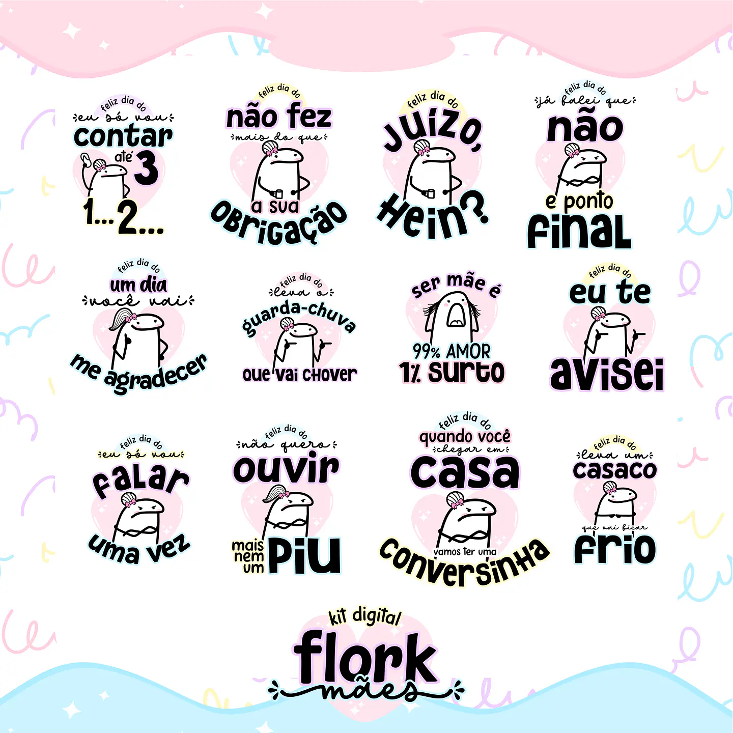 Kit Digital Flork Dia das Mães em Png    5