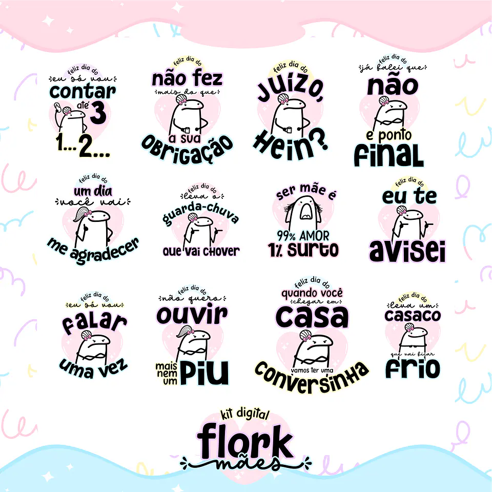 Kit Digital Flork Dia das Mães em Png    5
