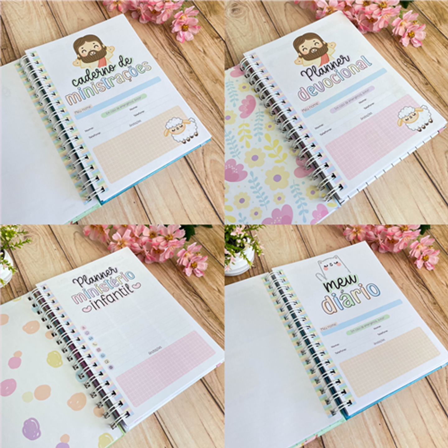 Kit Digital Versículos Fofinhos 3 em Png 12