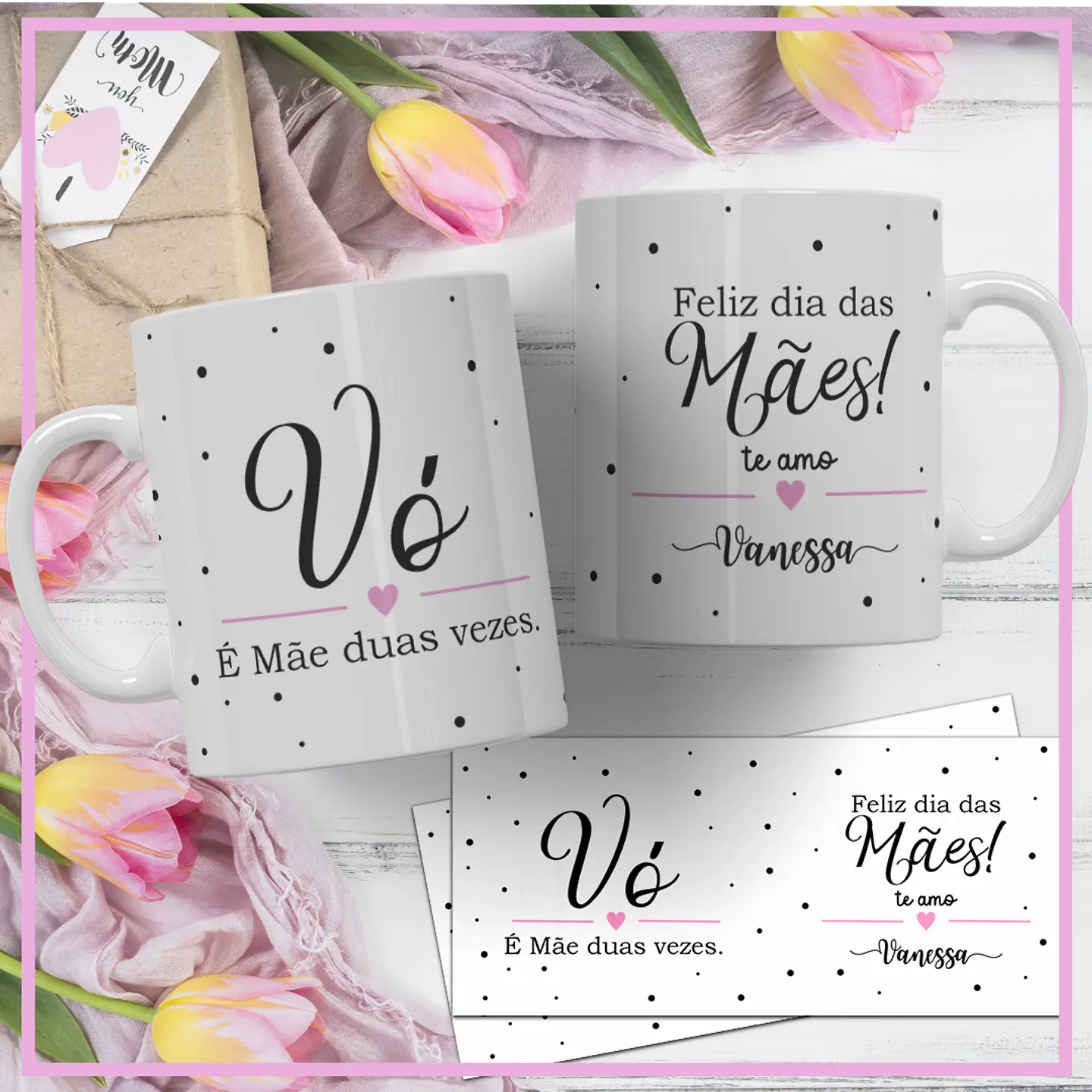 12  Artes para Caneca Dia das Mães Minimalista Arquivos em Corel Draw 4