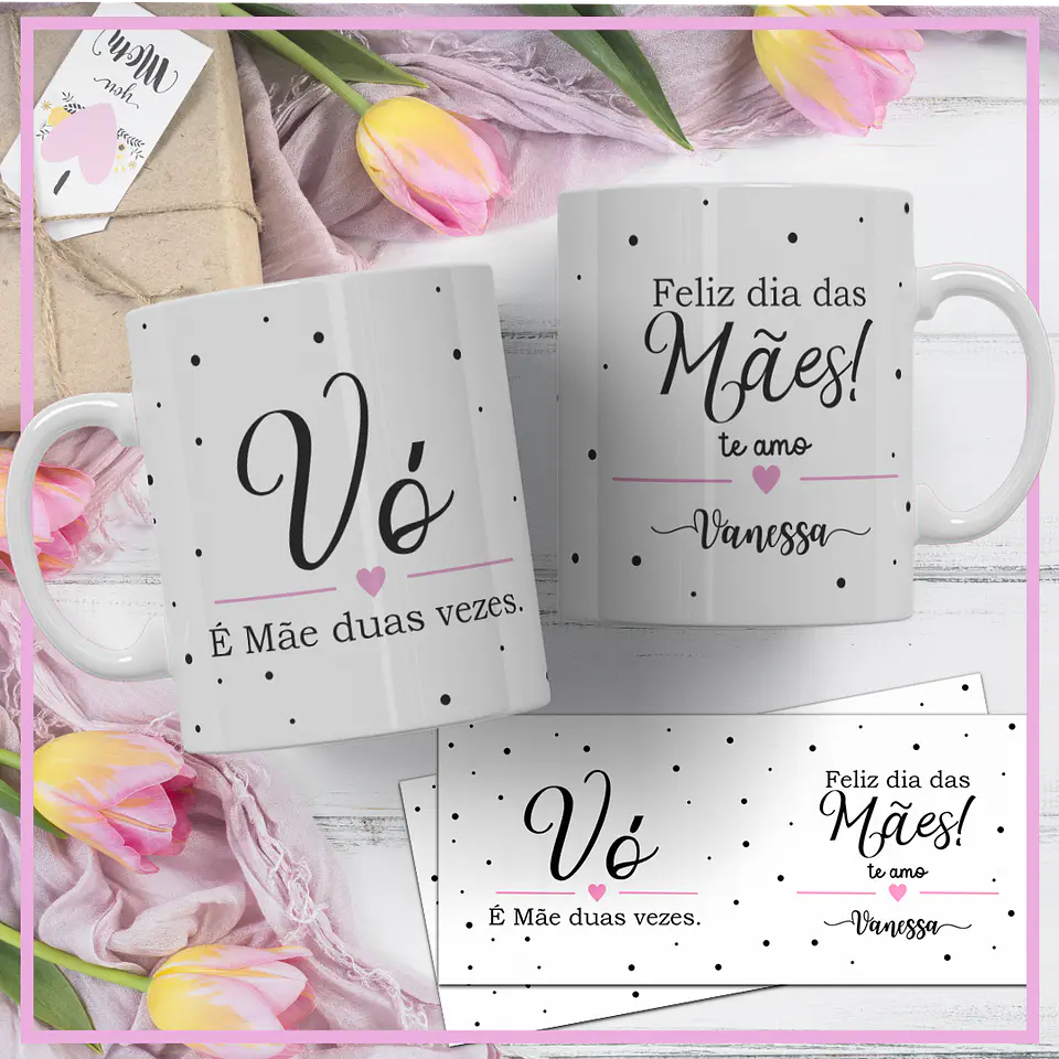 12  Artes para Caneca Dia das Mães Minimalista Arquivos em Corel Draw 4