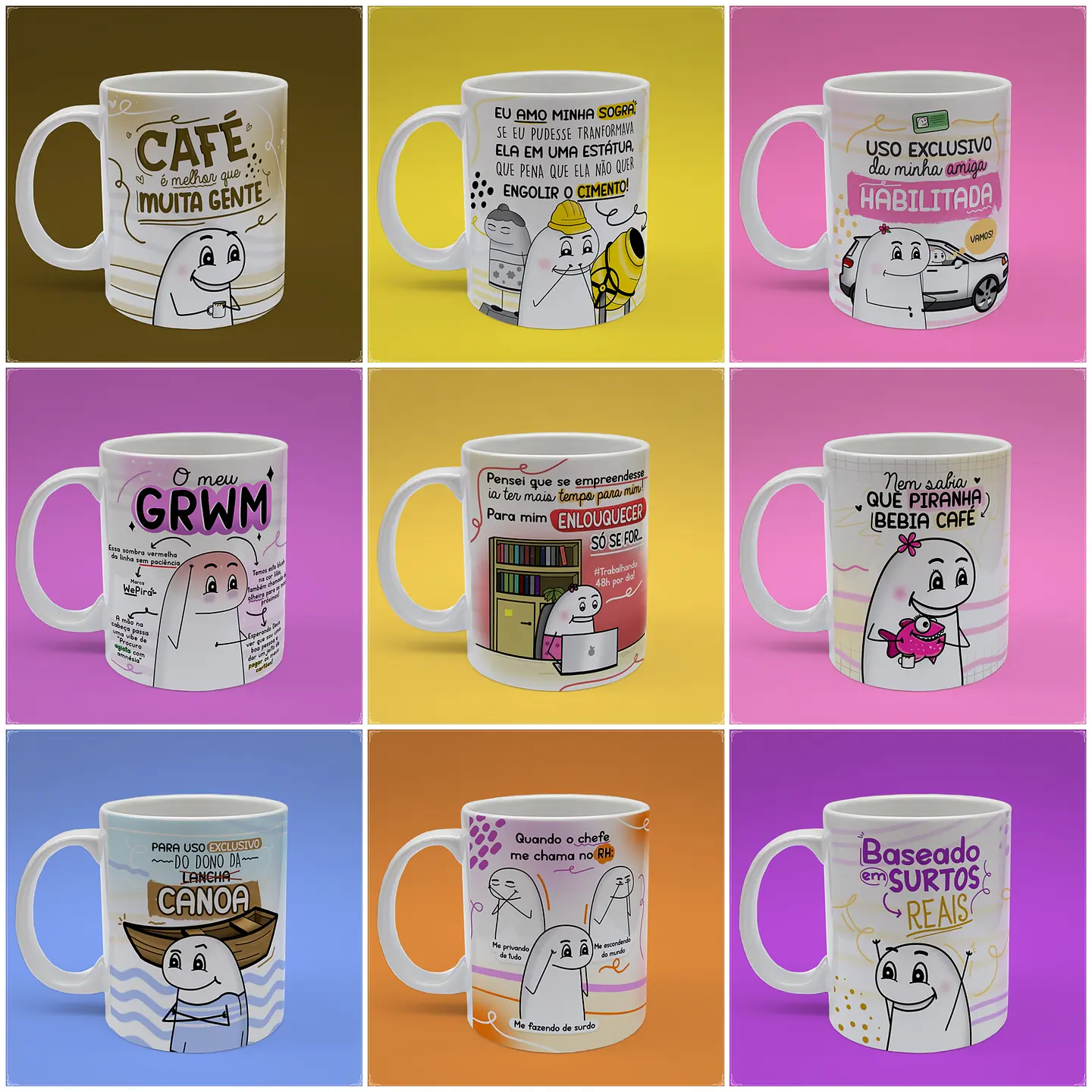 20 Artes para Caneca Flork Frases Humor em Jpg 2