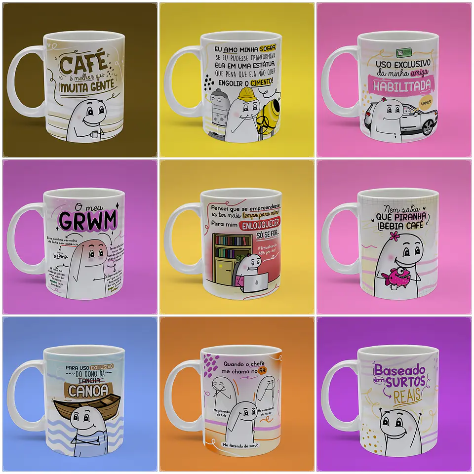 20 Artes para Caneca Flork Frases Humor em Jpg 2